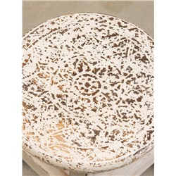 Табурет, 25×25×24 см, дерево албезия, белый