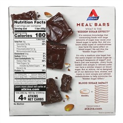 Atkins, Protein Meal Bar, Double Fudge Brownie Bar, 5 Bars, 1.69 oz (48 g) Each