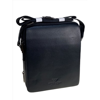 Сумка мужская из натуральной кожи, цвет черный