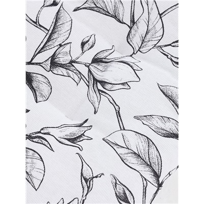 Подушка на стул «Доляна» Plant leaves, 42×42 см, белая