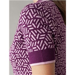 Платье жаккардовой вязки с кашемиром