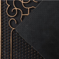 Коврик придверный Доляна Welcome, резиновый, прямоугольный, 40×70 см, МИКС