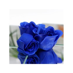 Мыльные розы и медвежонок, набор синий