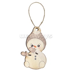 Набор новогодних украшений "Малыш снеговик" (7,5 см х 9шт) в коробке