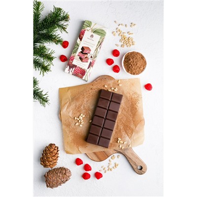 Шоколад Сибирский с Малиной и тестом катаифи / 200 г / ТМ Сибирский кедр