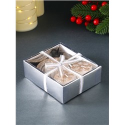 Набор свечей «Снежинки и подсвечник», 3 шт., 12×10×4 см