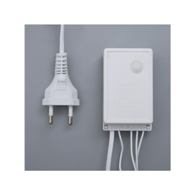 Гирлянда «Бахрома» 4×0.6 м, IP44, белая нить, 180 LED, свечение мульти, 8 режимов, 220 В