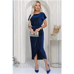 Платье Новогодний поцелуй (синее) П12223-12