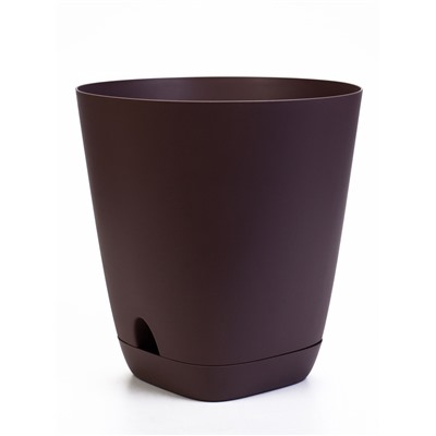Горшок для цветов «Гранд», 15 л, d=29.5 см, h=31 см, пластиковый, с прикорневым поливом, фиолетовый