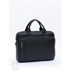 Портфель мужской кожаный 0991Z black Zinimsk в Новосибирске