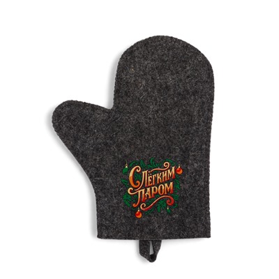 Рукавица для бани и сауны «С лёгким паром», полиэфир 70%, шерсть 30%, «Добропаровъ»