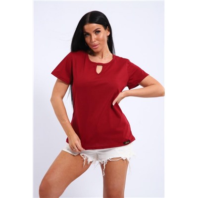 33603 Футболка женская (Бордовый)