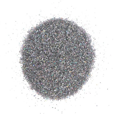 Декоративные блёстки LUXART LuxGlitter (сухие), 20 мл, размер 0.2 мм, голографические серебристые