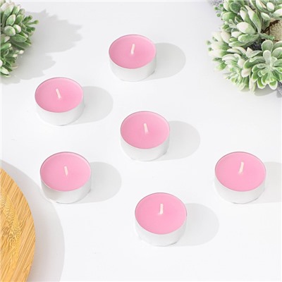 Набор свечей ароматических чайных «Роза», 3.8×1.6 см, 3.5 ч, 12 г, 20 шт. в термоусадке