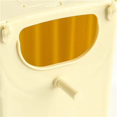 Пластиковый скворечник-гнездо для клетки, 13.5×10×12.5 см, бежевый