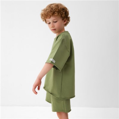 Футболка детская KAFTAN, размер 36 (134-140 см), хаки