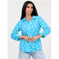 Делина - рубашка голубой