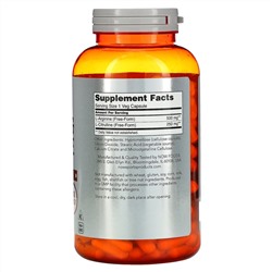 Now Foods, Sports, аргинин и цитруллин, 240 вегетарианских капсул