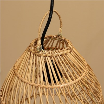 Светильник потолочный из ротанга «Эль», 1×120 Вт, Е27, 30×30×30 см