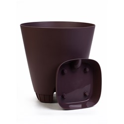 Горшок для цветов «Гранд», 15 л, d=29.5 см, h=31 см, пластиковый, с прикорневым поливом, фиолетовый