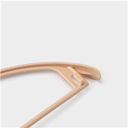 Плечики - вешалки для одежды Доляна, 42×20 см, 5 шт., широкие плечики, держатель для бретелек, бежевые