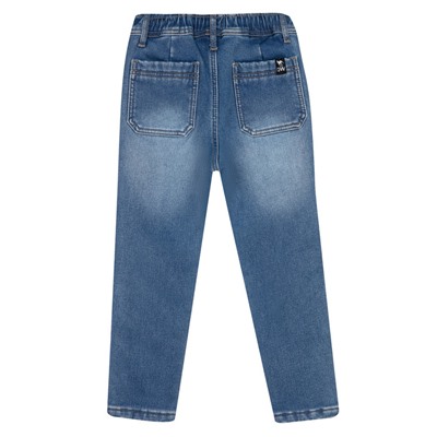 Брюки текстильные джинсовые утепленные флисом для мальчиков