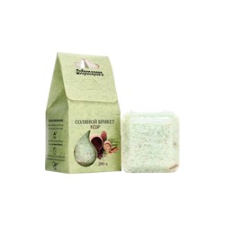 Соляной брикет куб «Кедр» 200 г «Добропаровъ»