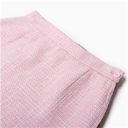 Юбка мини твидовая женская MIST, размер 48, розовая