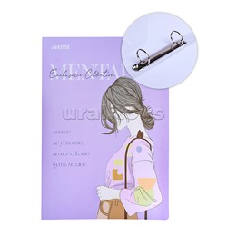 Папка на кольцах "Mentality" A4 (240x310x35 мм) 2 кольца Ø 30 мм, 650 мкм, фактура "песок" на 250 листов бумаги или 50 вкладышей, внутренний карман 160 мкм, индивидуальная упаковка