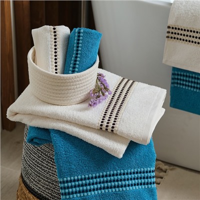 Полотенце махровое Love Life «Адажио» 70×140 см, морской, 100% хл, 450 г/м²