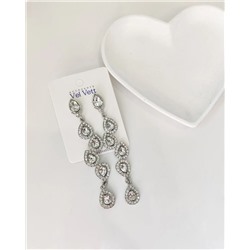 Вечерние серьги с чешскими стразами