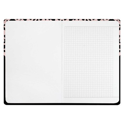 Ежедневник недатированный А5 192 стр. 71541 "ЛЕОПАРД РОЗОВЫЙ" клетка, на резинке Феникс