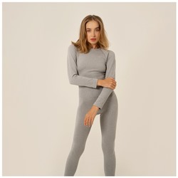 Рашгард спортивный с длинным рукавом женский ONLYTOP, размер М, серый