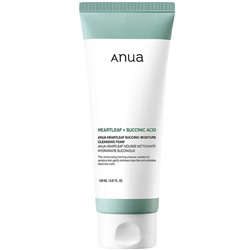 Anua Гель-пенка для умывания с янтарной кислотой Heartleaf Succinic Moisture Cleansing Foam