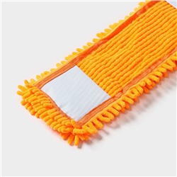 Насадка для плоской швабры «Доляна», 40×10 см, микрофибра букли, 80 г, оранжевая