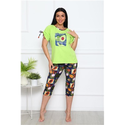 №094 Костюм с бриджами (Зеленый фрукты)