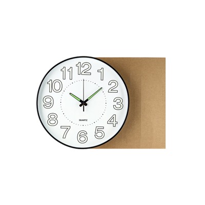 Часы настенные интерьерные «Классика», плавный ход, светящиеся, d=35 см