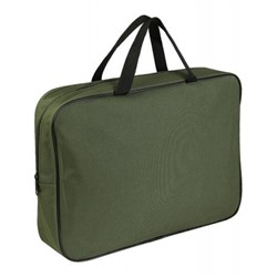 Папка А4 на молнии с ручками 35х26,5х4,5 см "ХАКИ" внут.карман П-1520 Проф-Пресс