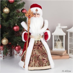 Фигурка Дед Мороз 40 см красный кафтан / DA48-16 /уп 18/музыкальный