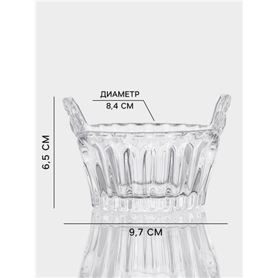Икорница «Ведёрко», 120 мл, 9.7×8.4×6.5 см, стекло, прозрачная
