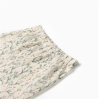 Штанишки детские MINAKU «Ромашки», рост 68-74 см, белые