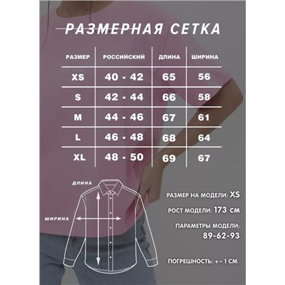 Женская классическая рубашка оверсайз в полоску CRACPOT