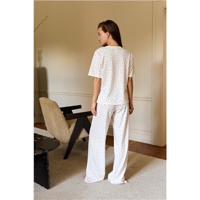 Пижама с брюками хлопковая Сердце