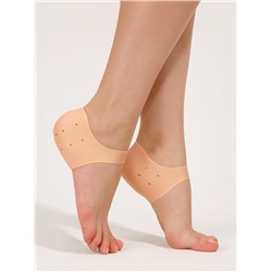 Напяточники для педикюра, силиконовые, с перфорацией, универсальный размер, 10×10.5 см, бежевые