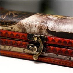 Шкатулка-купюрница «Карта», дерево, 5.5×17.5×8 см, МИКС