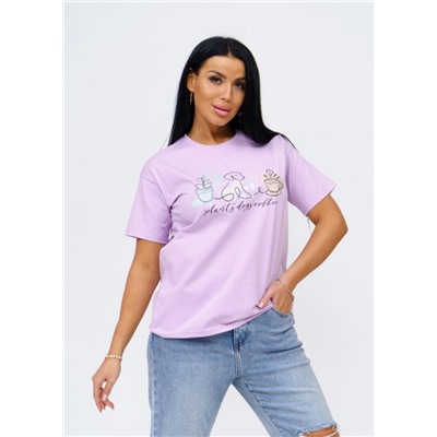 Футболка женская Смайл (Лаванда)