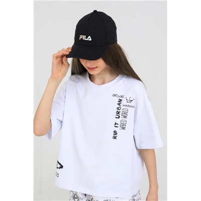 Футболка 1580 (Белый,черный)