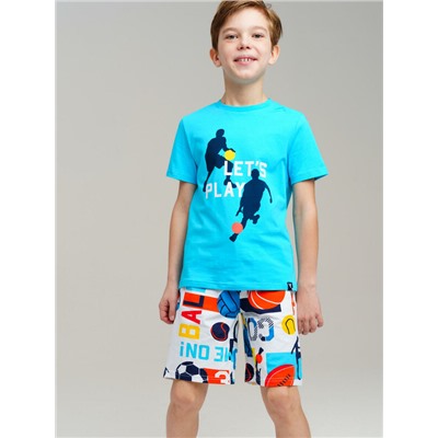 Комплект трикотажный для мальчиков: фуфайка (футболка), шорты