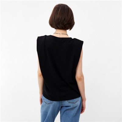 Майка женская MINAKU HEART, размер 42, чёрная