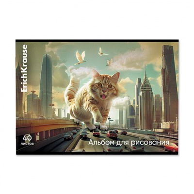 Альбом для рисования 40л "Коты большого города" 63436 ErichKrause